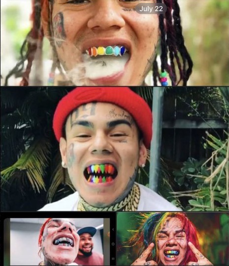 6ix9ine — радужные гриллзы