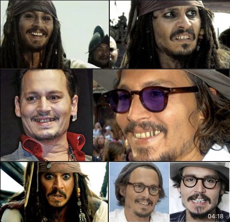 Johnny Depp в образе капитана Джека Воробья