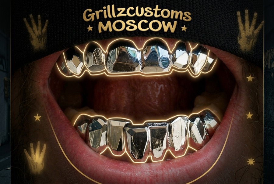 Золотой акцент — работа Grillz Customs